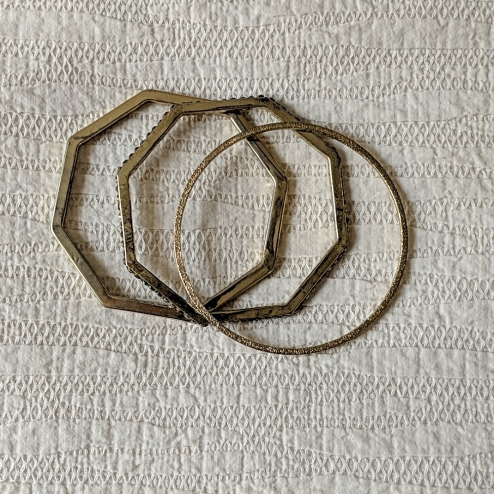 Gold bangle bracelets